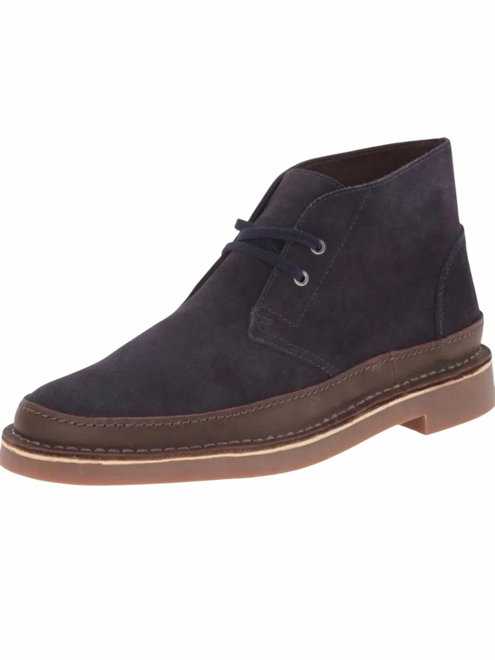 Clarks Originals Desert Boots Men 8 Navy Blue Suede Chukka Crepe Sole